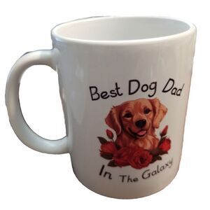 Best Dog Dad In the Galaxy Coffee Mug Pet‎ White Novelty New